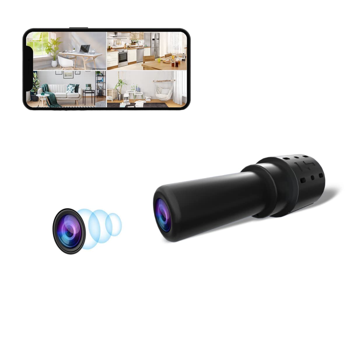 TARSHYRY Mini Smart Security Camera - 1080P HD WiFi Indoor Camera with 160° Wide Angle, Night Vision, 2-Way Audio, Mobile Remote Control & Real-Time Video for Home, Baby, Pet Monitoring