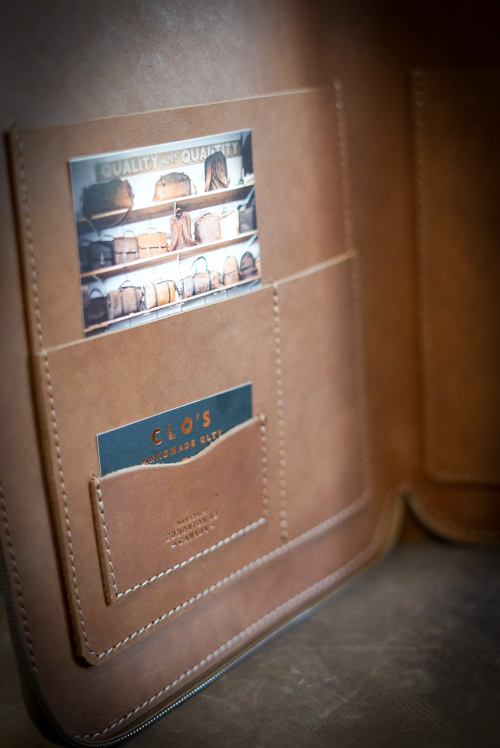 Professional Leather Padfolio Tan - Executive Portfolio with Notepad Holder for Business Meetings & Office Use