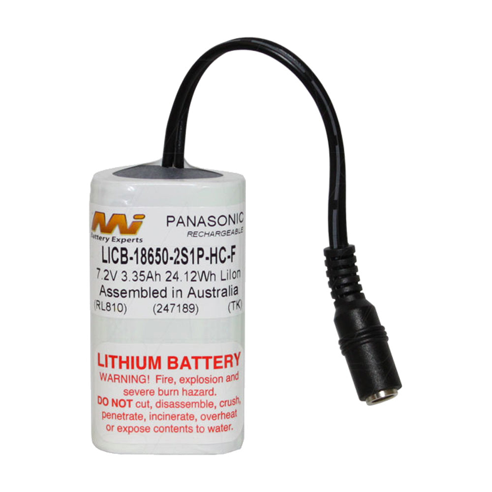 7.2V 3.35Ah High Capacity Rechargeable Lithium Ion Battery with 2.1mm DC Jack - CE Certified for Drones, RC Cars, Power Tools & Electronic Devices