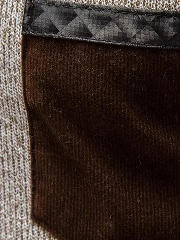 Men's Stand-Up Collar Patchwork Zipper Turtleneck Sweater - Winter Fashion for Casual & Business Wear