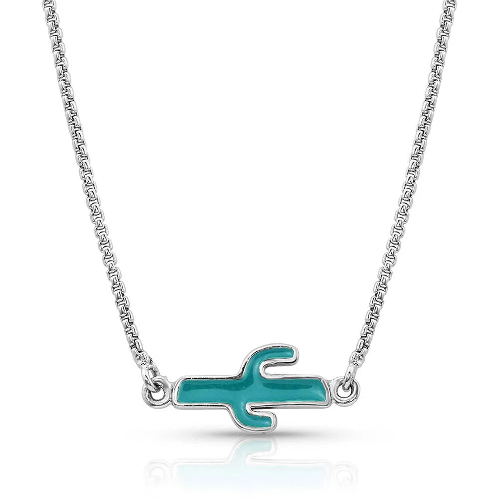 Two Sides To Every Cactus Necklace - Unique Boho Pendant for Women | Perfect for Summer Outfits, Beach Vacations & Festival Fashion