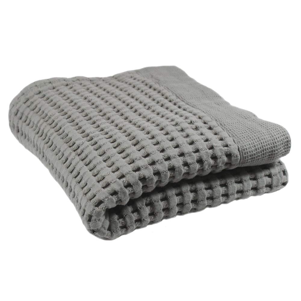 GILDEN TREE Premium Waffle Weave Bath Towels - Ultra Absorbent Quick Dry Hand Towels for Bathroom, Lint Free & Soft (Modern Pewter Gray) - Perfect for Guest Bathrooms, Spa Days & Luxury Home Decor