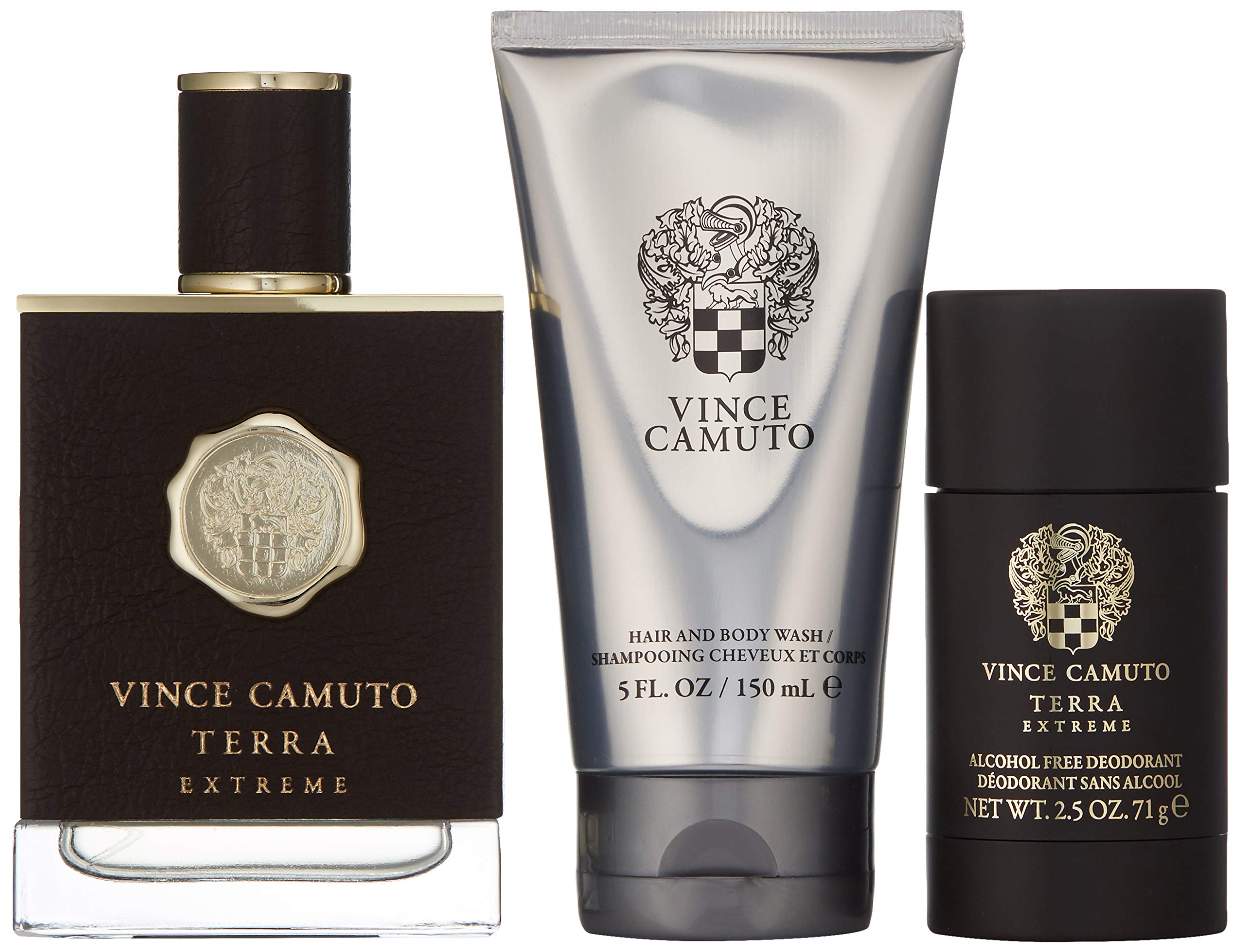 Vince Camuto Terra Extreme 3-Piece Cologne Gift Set for Men - 3.4 fl oz Eau de Toilette Spray - Perfect for Holidays, Birthdays & Special Occasions