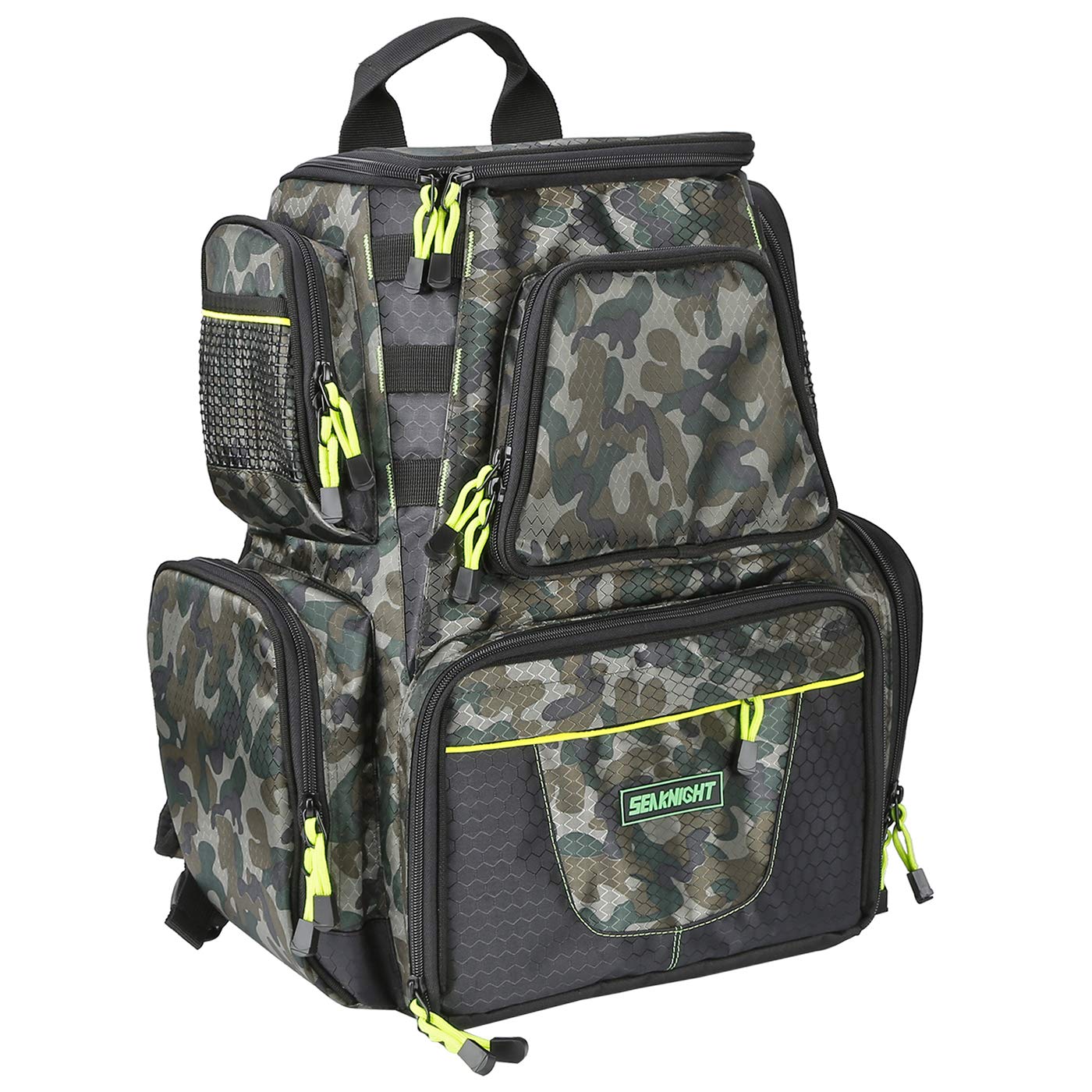 **Seaknight 25L Camouflage Fishing Tackle Backpack - Water-Resistant Large Storage Multifunctional Tackle Bag for Saltwater Fishing, Camping, Hiking & Cycling - Perfect for Outdoor Adventures**