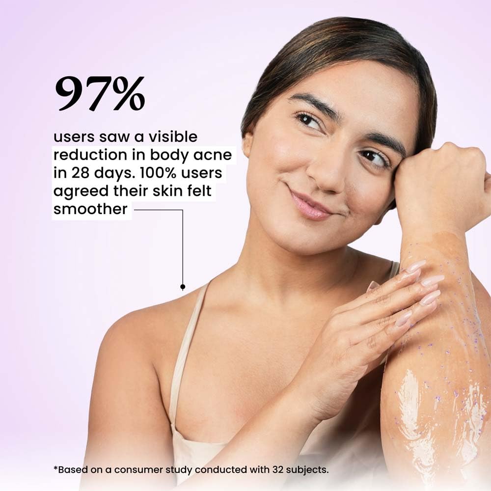 Foxtale 2% Salicylic Acid Body Wash for Acne & Ingrown Hair - Exfoliating Shower Gel with Zinc PCA for Smooth Skin - Reduces Strawberry Skin & Uneven Texture in 28 Days - 250ml Body Wash for Men & Women - Perfect for Daily Shower & Post-Workout Skincare Routine