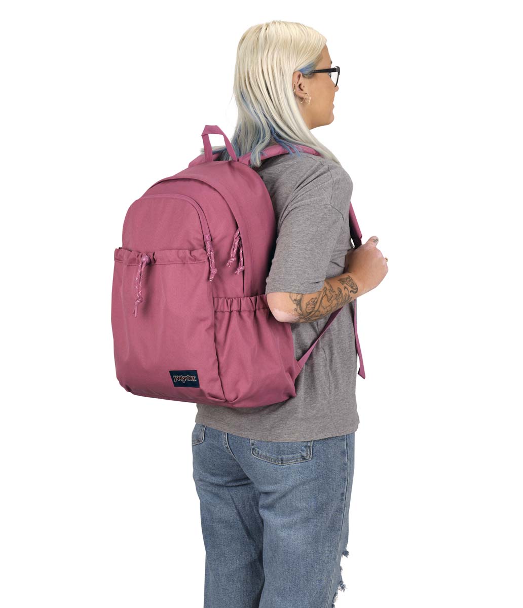 JanSport Lounge Pack Backpack - Mauve Haze Color, Lightweight & Durable for School, College, Travel & Everyday Use
