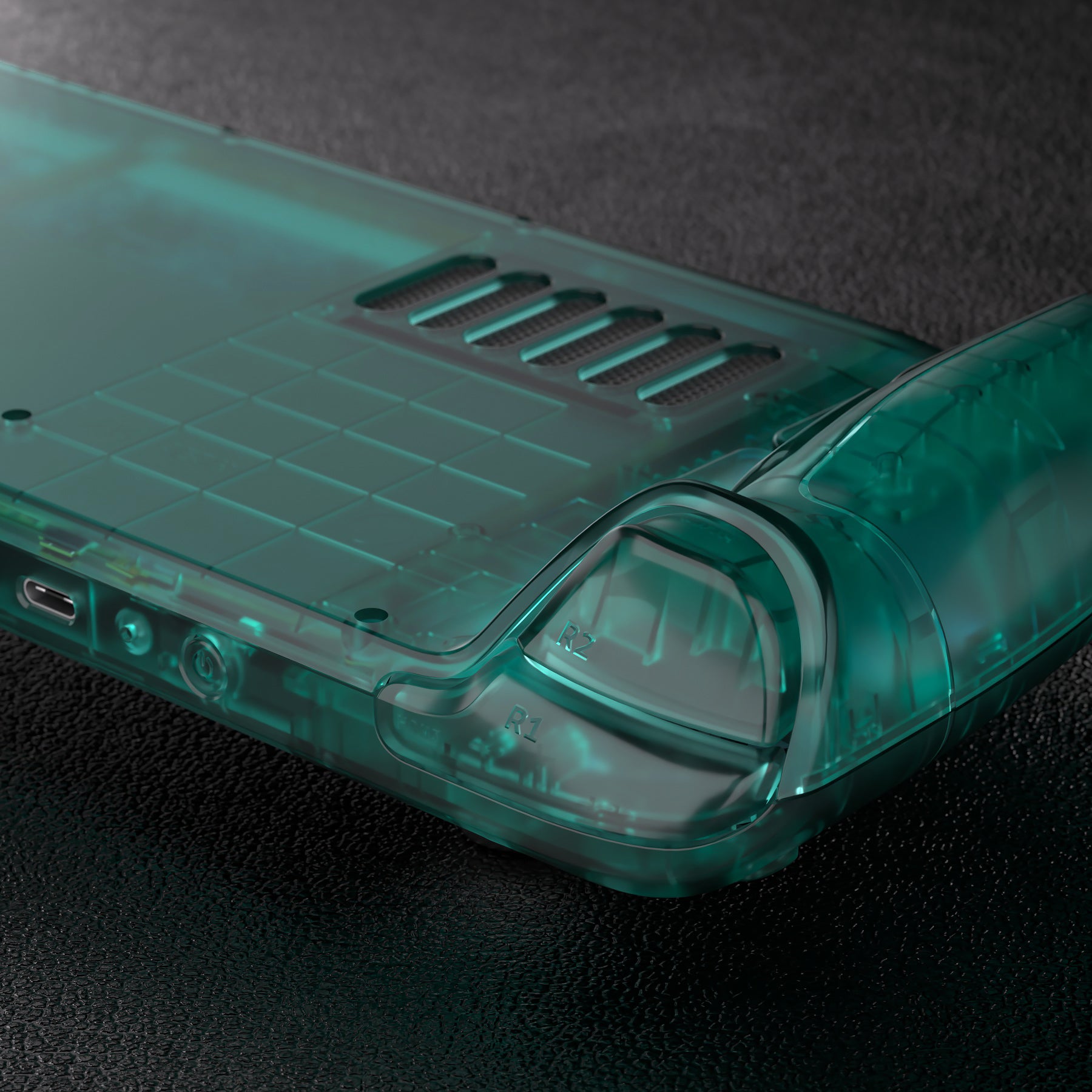 eXtremeRate Custom Full Set Shell with Buttons for Steam Deck LCD - Clear Emerald Green Replacement Case | Gaming Accessories for Steam Deck LCD Model | Perfect for Gaming Enthusiasts & Customization Lovers
