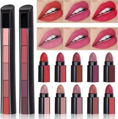 Women's & Girls' TYA 6155 Multicolor Makeup Kit - 5 Pink Brushes, 2 Lipsticks (Red+Nude), 3-in-1 Eyeliner Combo, 36H Kajal, 2 Beauty Blenders (15-Piece Set) | Perfect for Daily Makeup, Parties & Professional Looks
