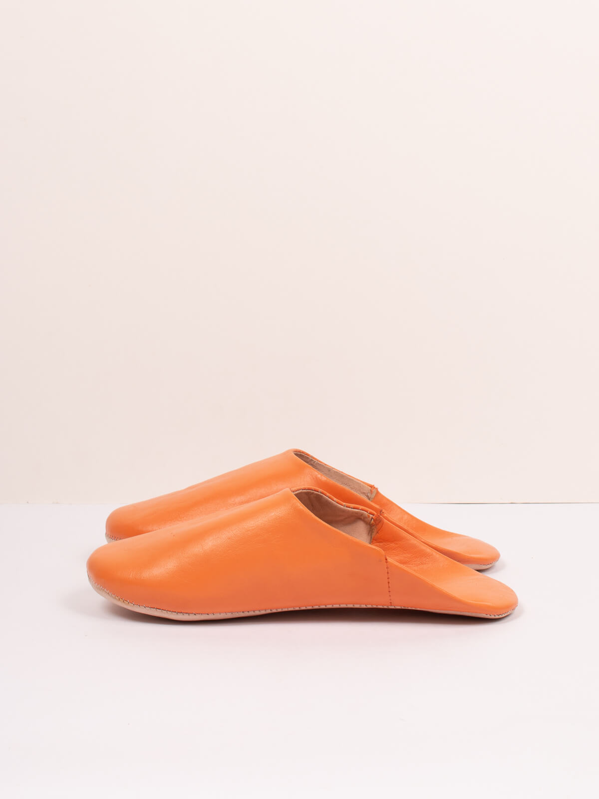 Authentic Moroccan Babouche Slippers - Soft Leather Clementine Orange House Shoes | Perfect for Home, Lounge & Cultural Fashion