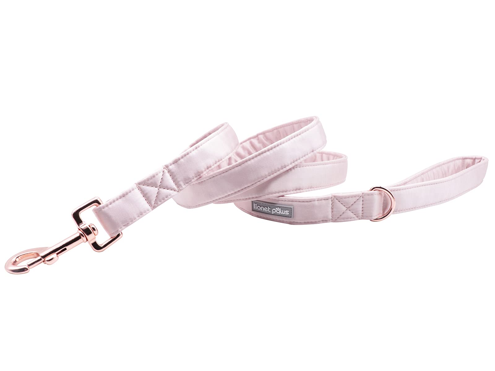 Lionet Paws Dog Leash - Soft Silk Pink Leash for Small, Medium & Large Dogs | Matching Collar Set for Puppies, Girls & Boys | Perfect for Walking, Training & Outdoor Adventures