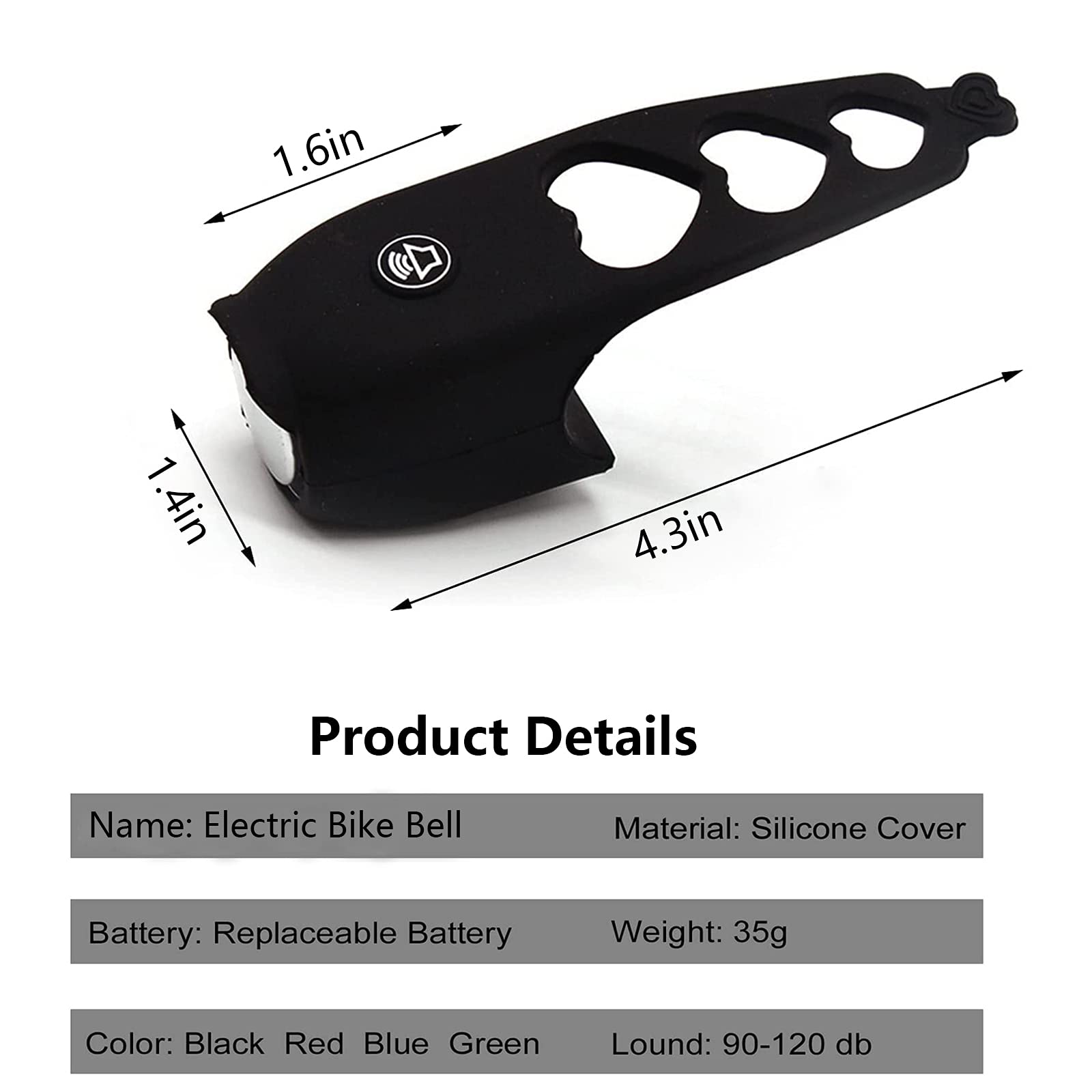 100dB Electric Bike Horn - Super Loud Waterproof Bicycle Bell with Multiple Sound Modes for Adults & Kids - Perfect for Bikes, Scooters & Cycling Safety Accessories - Ideal for Urban Commuting, Mountain Biking & Family Rides
