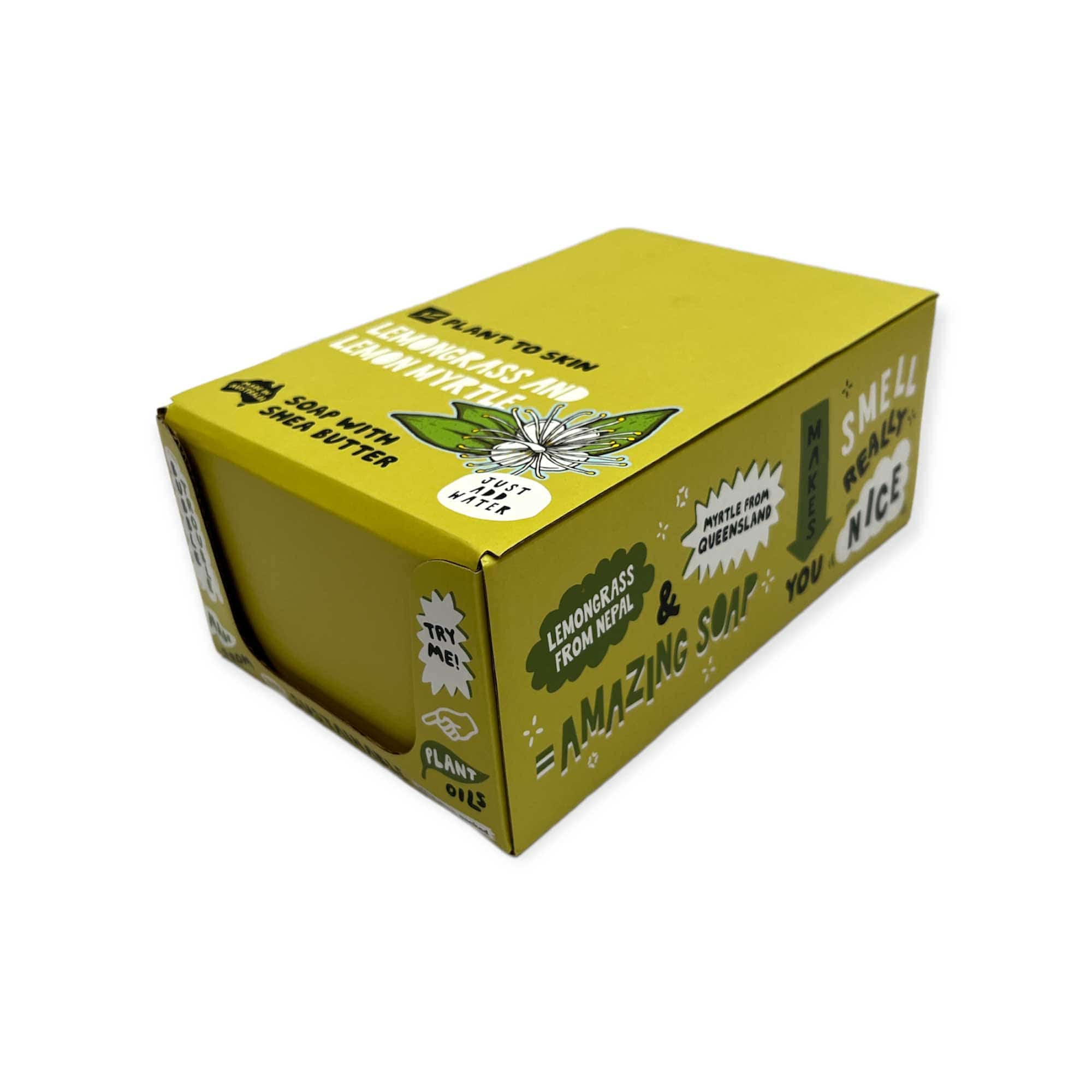 4x 100g Pure Natural Vegetable Bar Soap - Lemongrass & Myrtle Scent | Plant Oil Soap for Sensitive Skin, Eco-Friendly Bath & Hand Wash | Perfect for Spa, Gift Sets & Sustainable Living