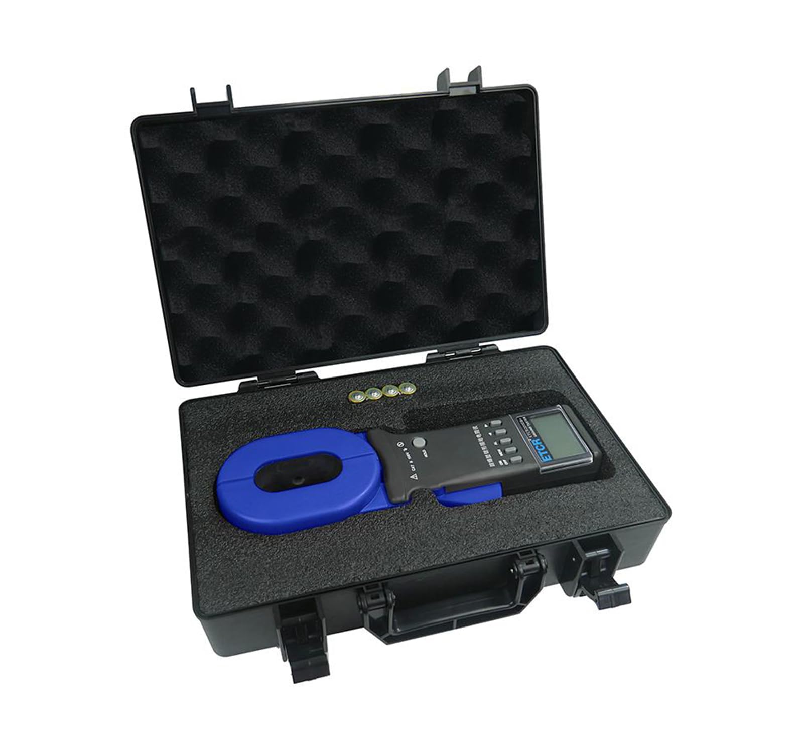 ETCR2000B+ Digital Clamp Ground Resistance Tester - 0.010Ω to 1200Ω Range, Double Insulation Earth Resistance Meter for Electrical Safety Testing - Perfect for Industrial Maintenance, Solar Panel Installations & Home Electrical Inspections
