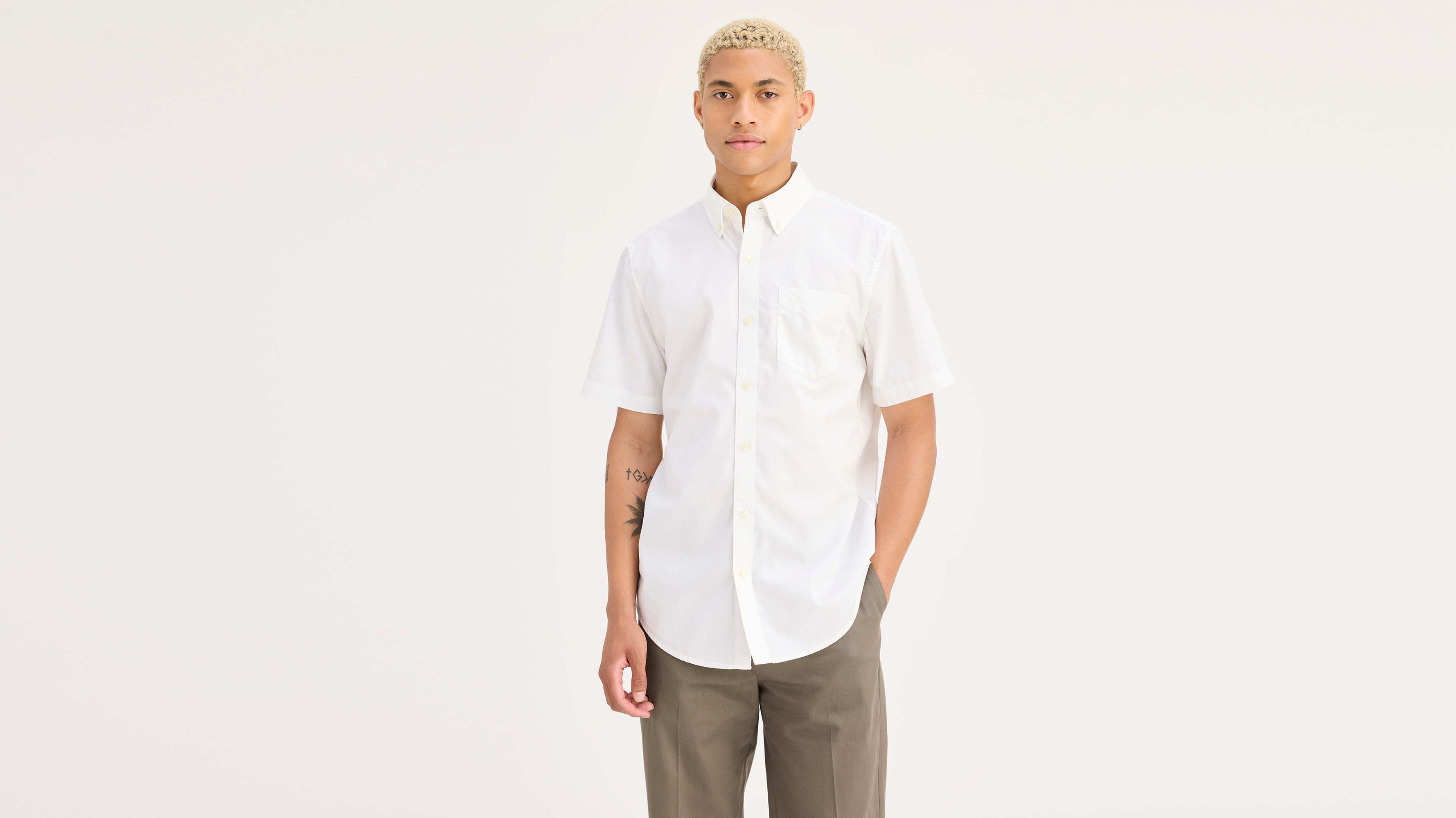 Signature Stain Defender Shirt for Men - Classic Fit Button Down Oxford Shirt | Wrinkle & Stain Resistant Business Casual Wear for Office, Travel & Daily Outfits
