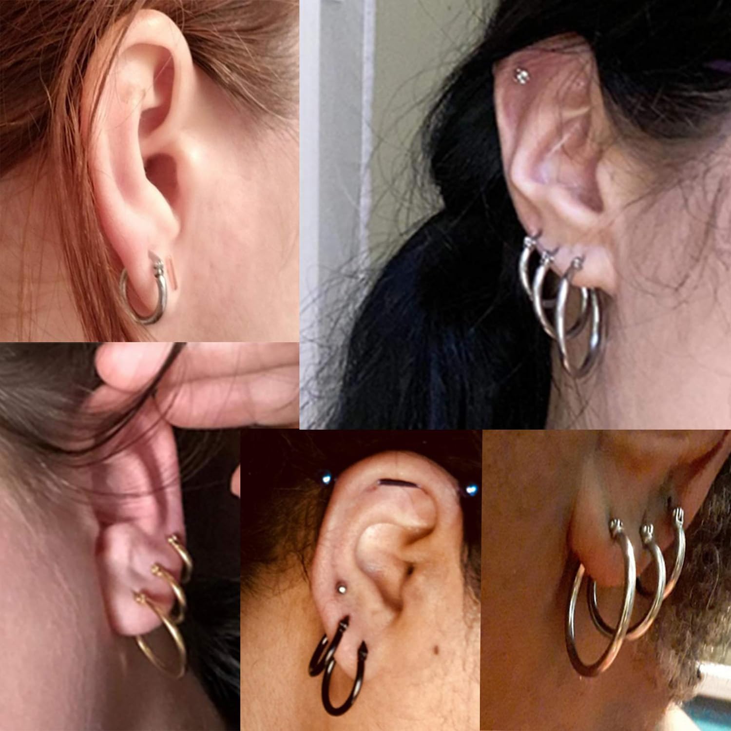 ORAZIO Stainless Steel Huggie Hoop Earrings for Women - Tiny CZ Stud & Cartilage Earrings Set | Hypoallergenic Jewelry for Everyday Wear, Gift for Her, Party & Office Accessories