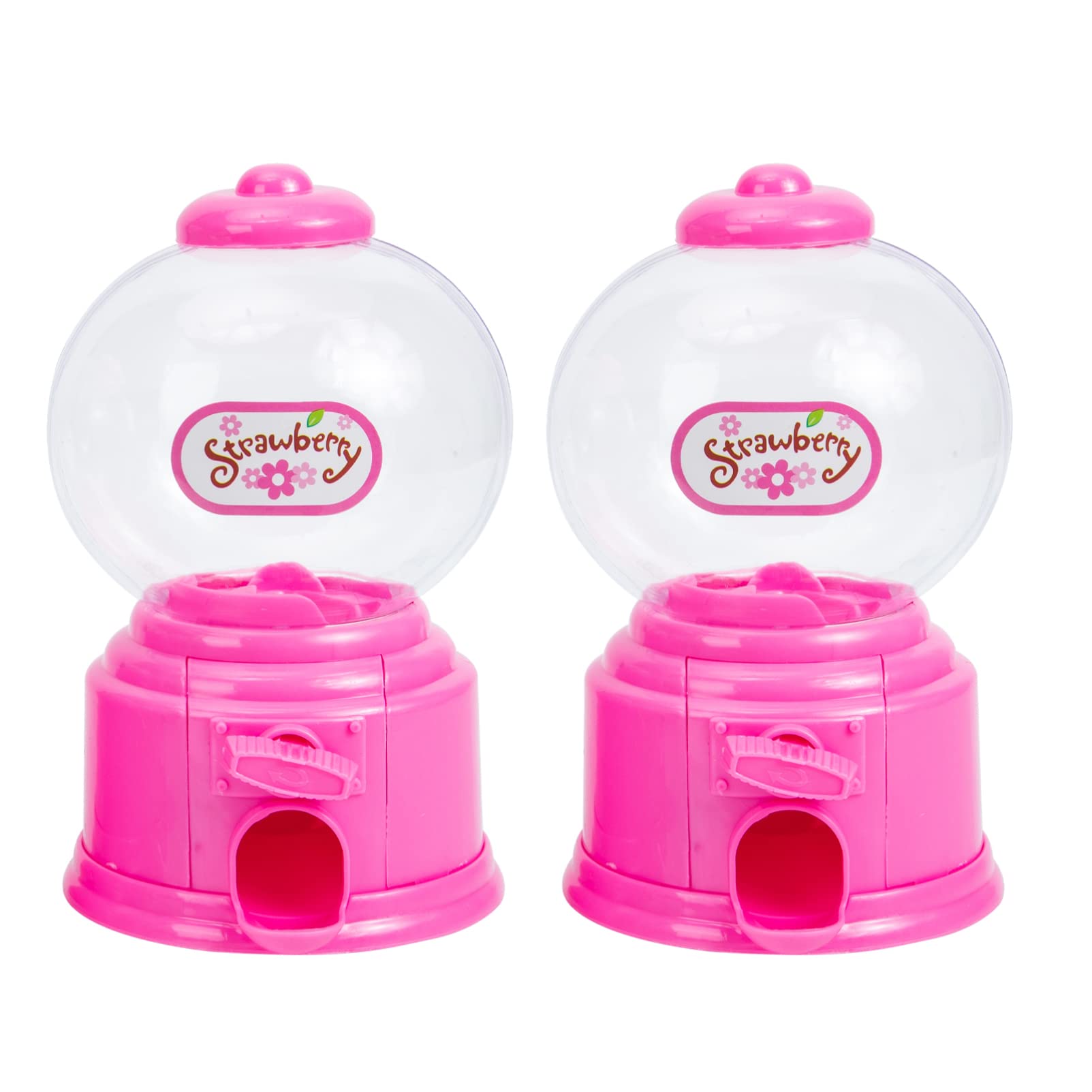Tofficu Mini Candy Dispenser - 2 Pack Gumball Machine Toy for Kids, Bubble Gum Bank & Snack Container - Perfect for Birthday Parties, Classroom Rewards & Fun Home Vending