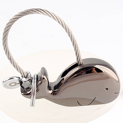 Personalized Sweet Kissing Whale Couples Keychains - Romantic Anniversary & Birthday Gifts for Couples - Perfect for Valentine's Day, Wedding Favors, and Everyday Carry