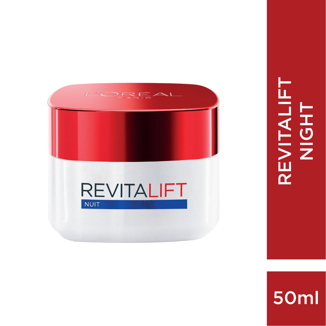 L'Oreal Paris Revitalift Anti-Aging Night Cream - Hydrating & Firming Face Moisturizer for Women | Reduces Wrinkles & Fine Lines | Perfect for Dry Skin & Nighttime Skincare Routine