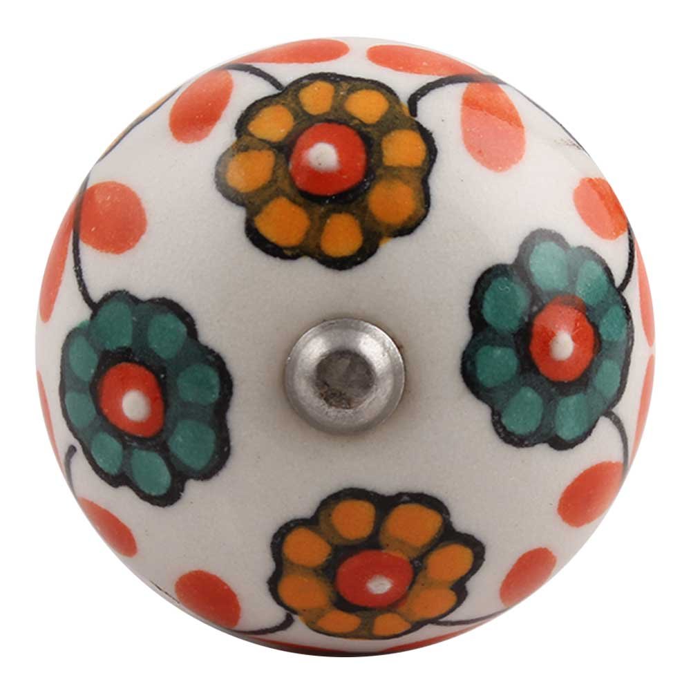 Ceramic Sunflower Wine Stopper - Decorative Indian Shelf Wine Cork for Wine Bottles (Green, 1 Pack) | Perfect for Home Bars, Wine Cellars & Gift Giving