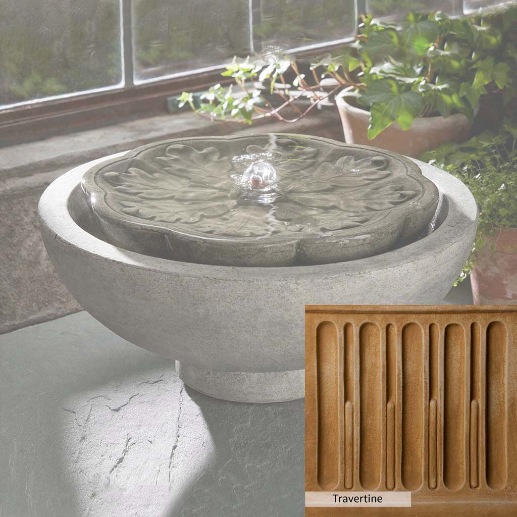 Campania International M Series Flores Outdoor Garden Fountain - Elegant Water Feature for Patio, Yard, and Landscape Decor