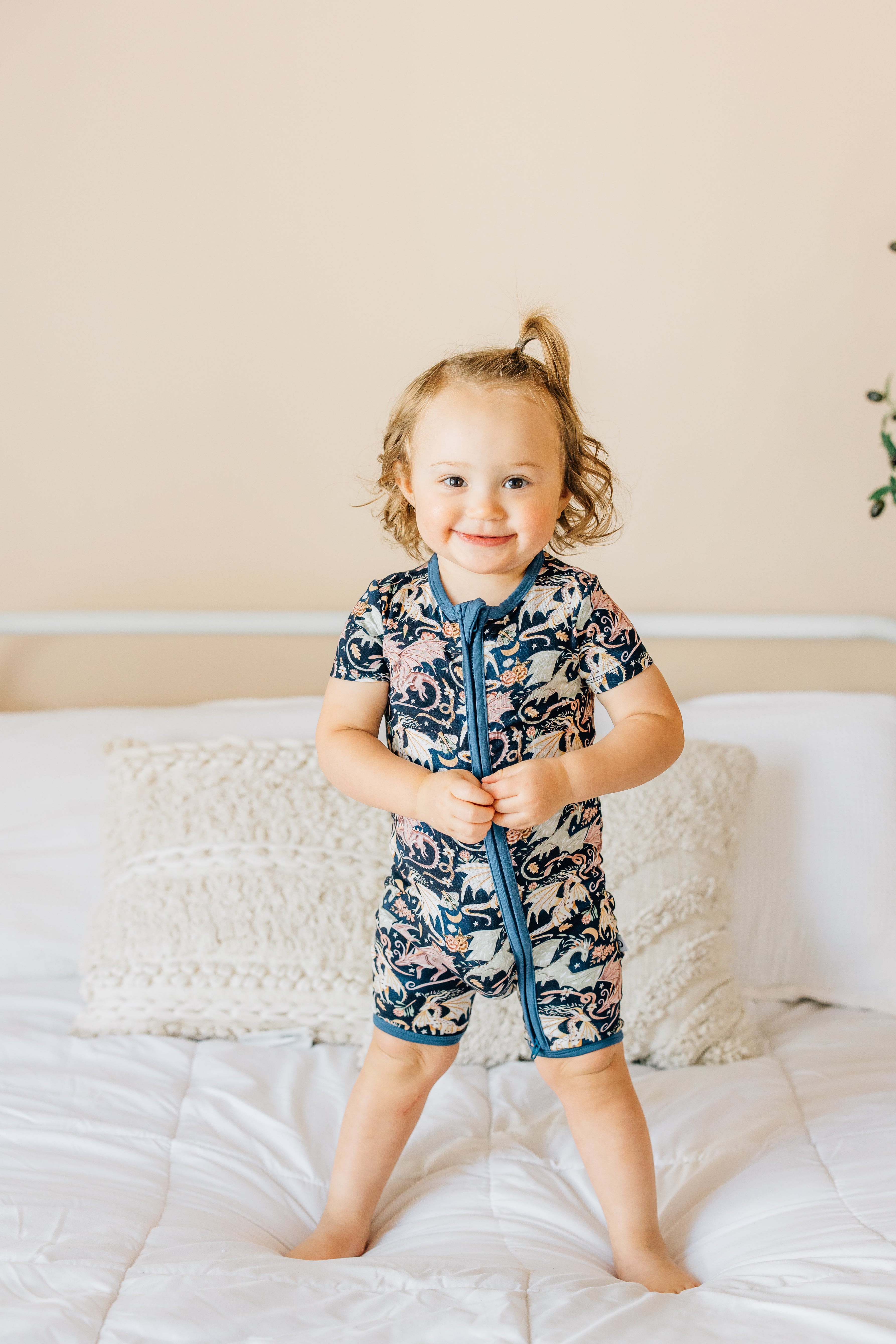 Dancing Dragons Shortie Romper - Cute Baby Bodysuit for Boys & Girls | Perfect for Playdates, Photoshoots & Summer Outfits