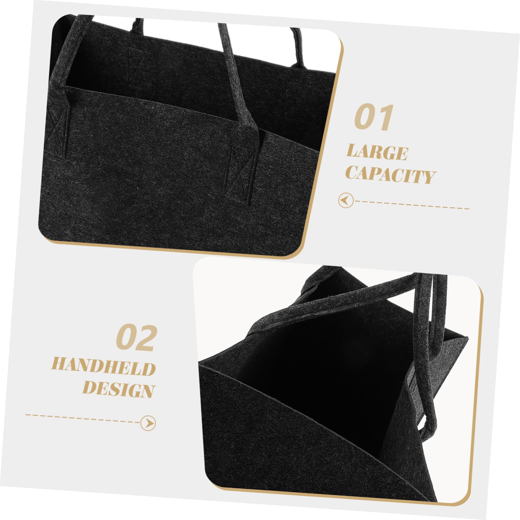 Heavy Duty Firewood Carrier Bag - Large Log Holder with Handles for Indoor & Outdoor Fireplace, Camping, and Fire Pit Use - Durable Felt Wood Storage Tote for Easy Transport