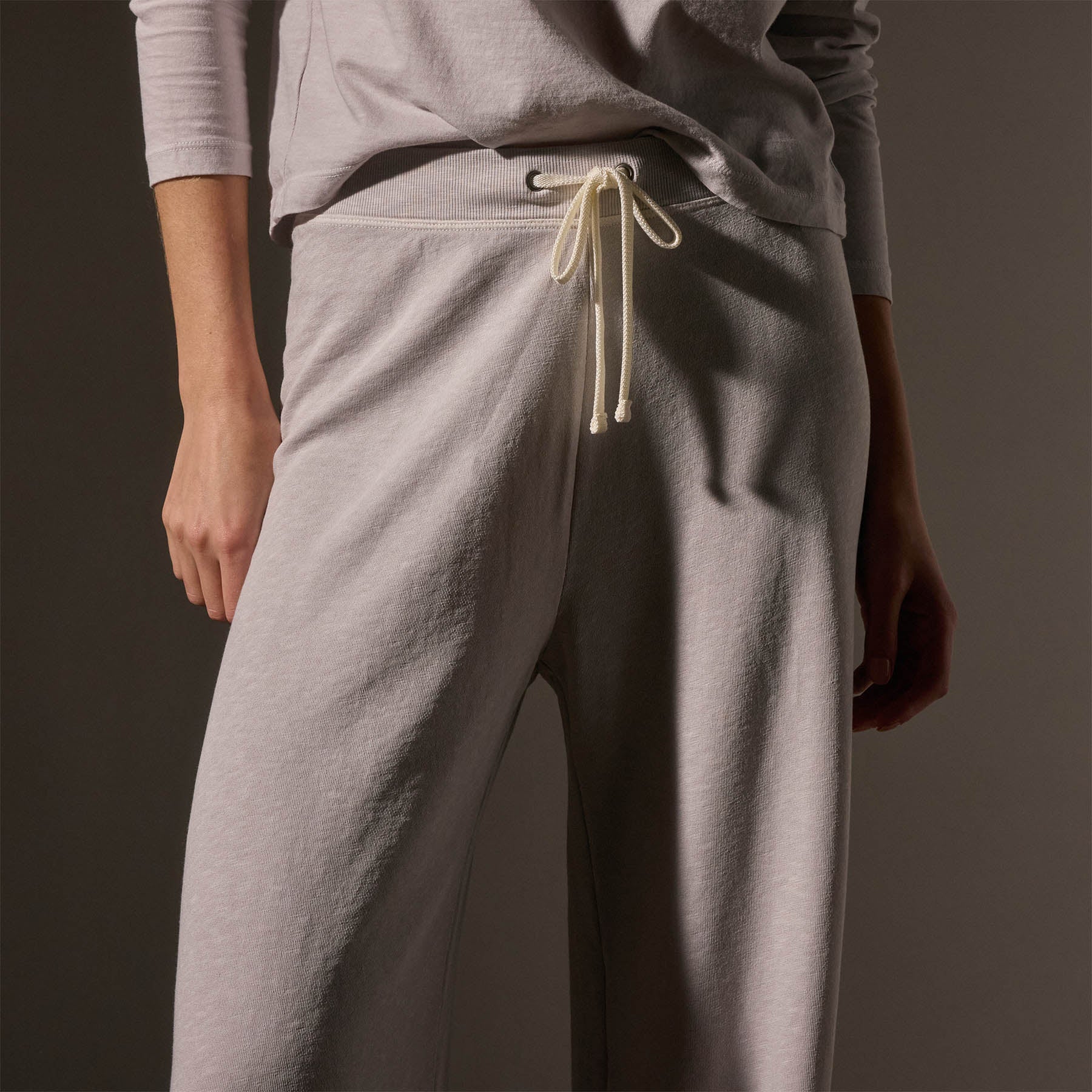 Women's High Waist Wide Leg Sweatpants - Light Mist Pigment Dye Joggers for Yoga, Lounge & Casual Wear
