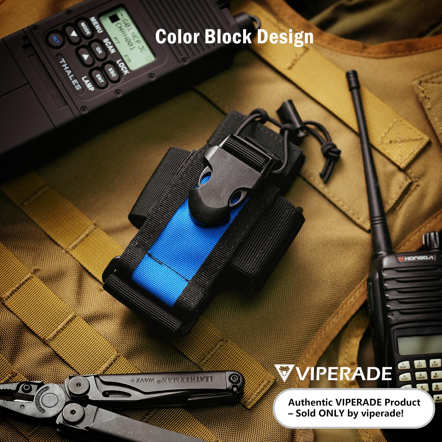 Viperade Versatile Tactical Radio Pouch - Adjustable Belt & Molle Compatible Walkie Talkie Holder for Two-Way Radios - Perfect for Security, Construction & Outdoor Adventures