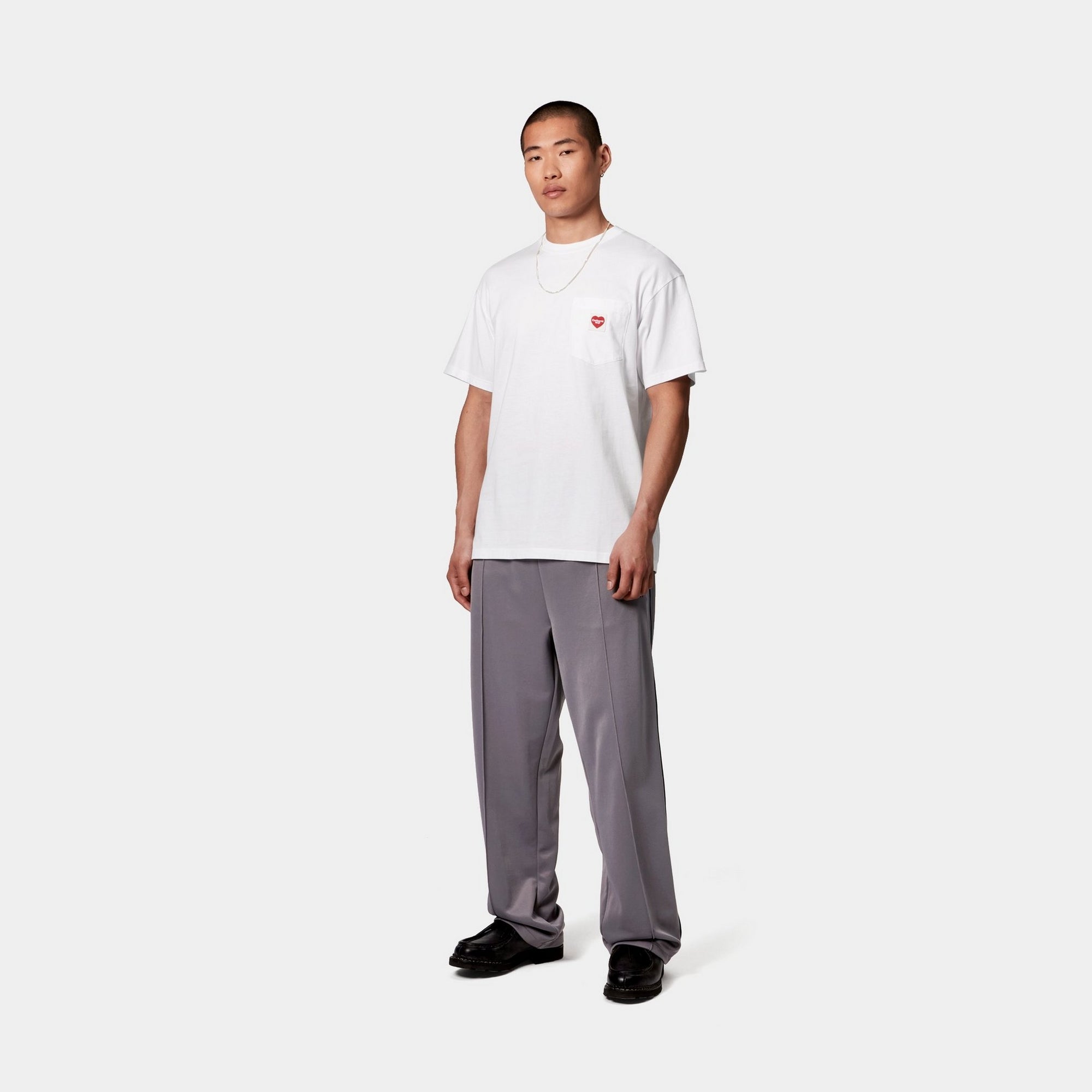 Pocket Heart T-Shirt for Women & Men - Soft Cotton Crewneck Tee in White & Red | Casual Wear, Date Night, Everyday Outfit