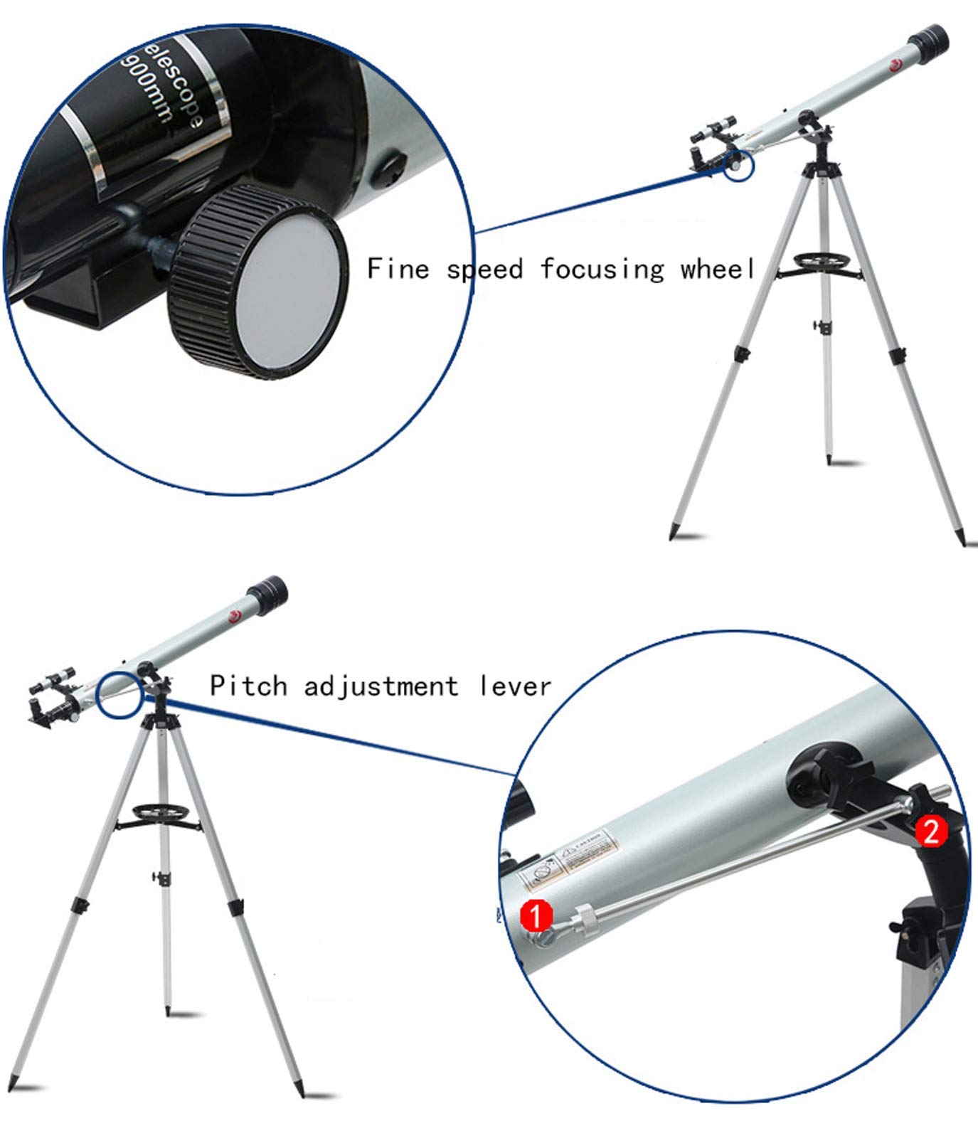 **70mm Aperture Refractor Telescope for Adults & Beginners – Portable Astronomy Telescope with Tripod & Finder Scope – Perfect for Stargazing, Backyard Observation & Outdoor Adventures**