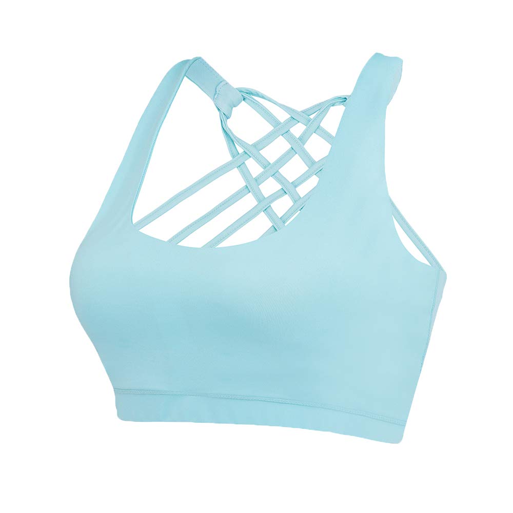 EILYEE High Impact Sports Bra for Women - Criss Cross Back Padded Workout Bra, Fitness & Yoga Sports Bras - Perfect for Running, Gym Training & High-Intensity Workouts