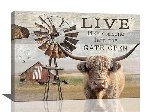 Highland Cow Windmill