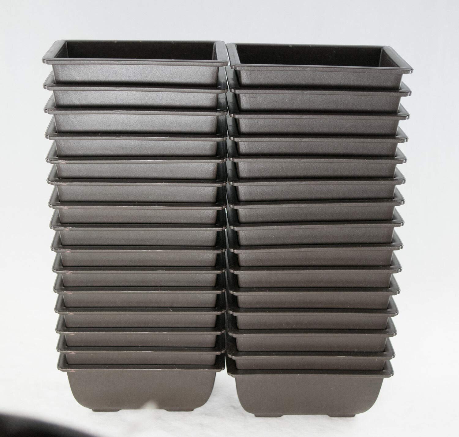 30 Pack 5x3.5x2 Inch Dark Brown Plastic Plant Pots for Bonsai, Cactus & Succulents - Perfect for Indoor Gardening, Home Decor and Office Plants
