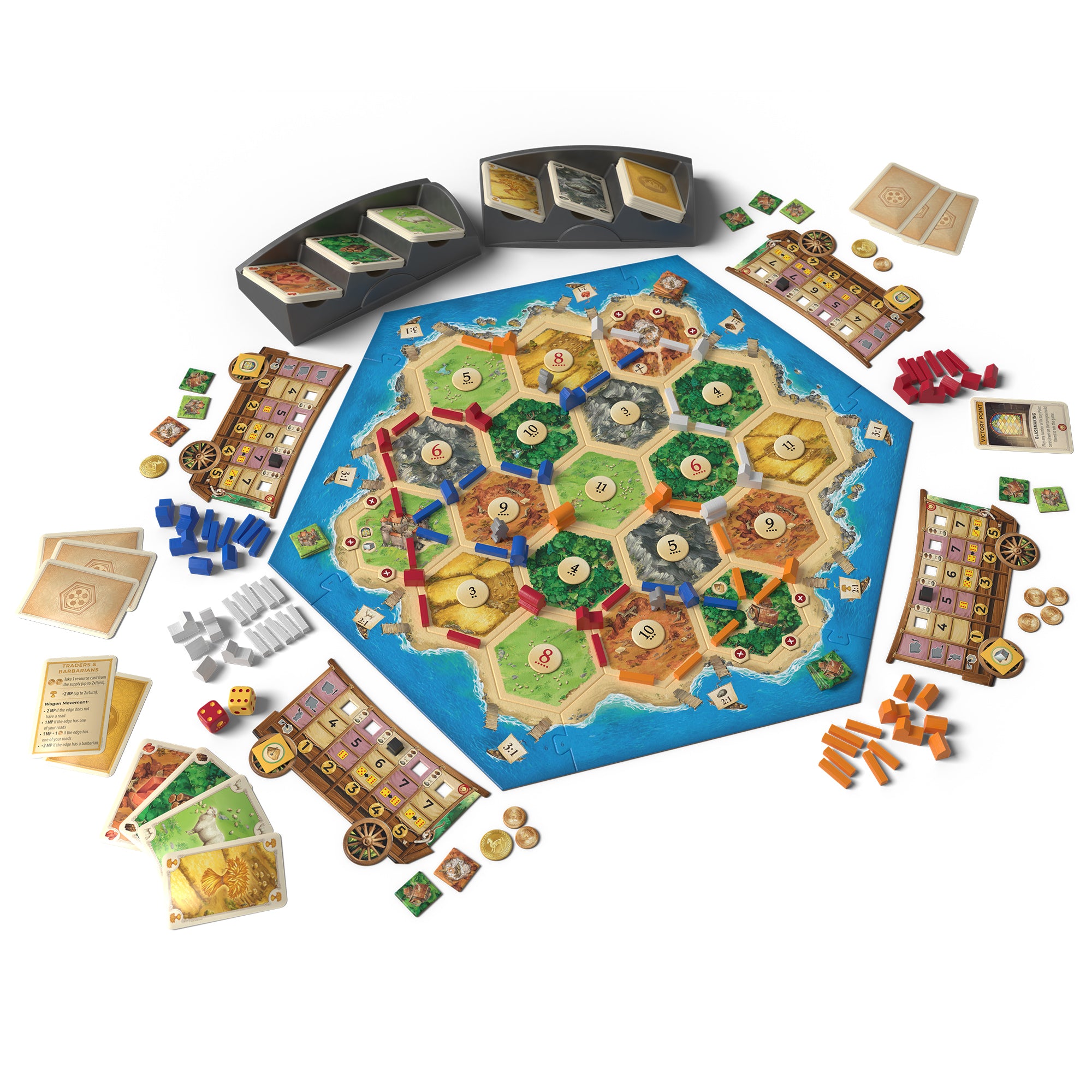 CATAN Board Game Expansion - Traders & Barbarians | Strategy Game for Adults & Family Game Night | Compatible with Base Catan Game | Adventure & Trading Theme for 3-4 Players