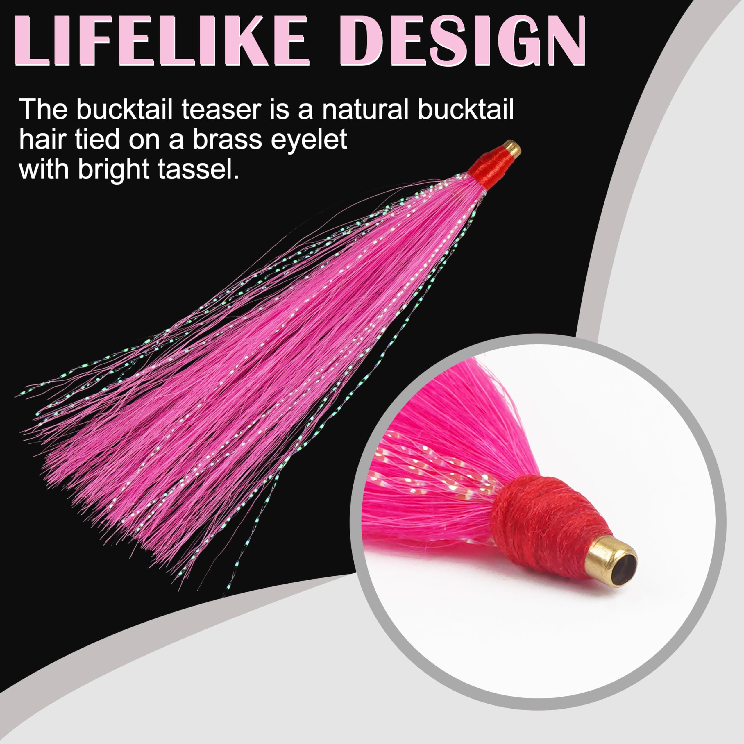 9/18pcs Saltwater Bucktail Fishing Lures with Copper Tube Teasers - Flounder Rig, Cod & Seabass Fishing Lures - Durable Saltwater Fishing Gear for Ocean & Deep Sea Fishing