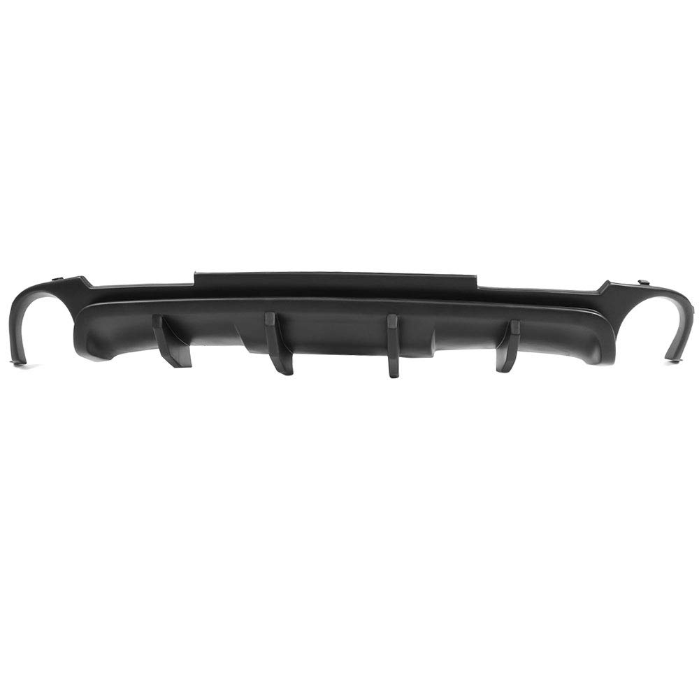FREEMOTOR802 Rear Bumper Diffuser for 2013-2014 Ford Mustang V6 & GT | V2 Style Unpainted Black PP Spoiler | Upgrade Car Exterior for Enhanced Style & Aerodynamics