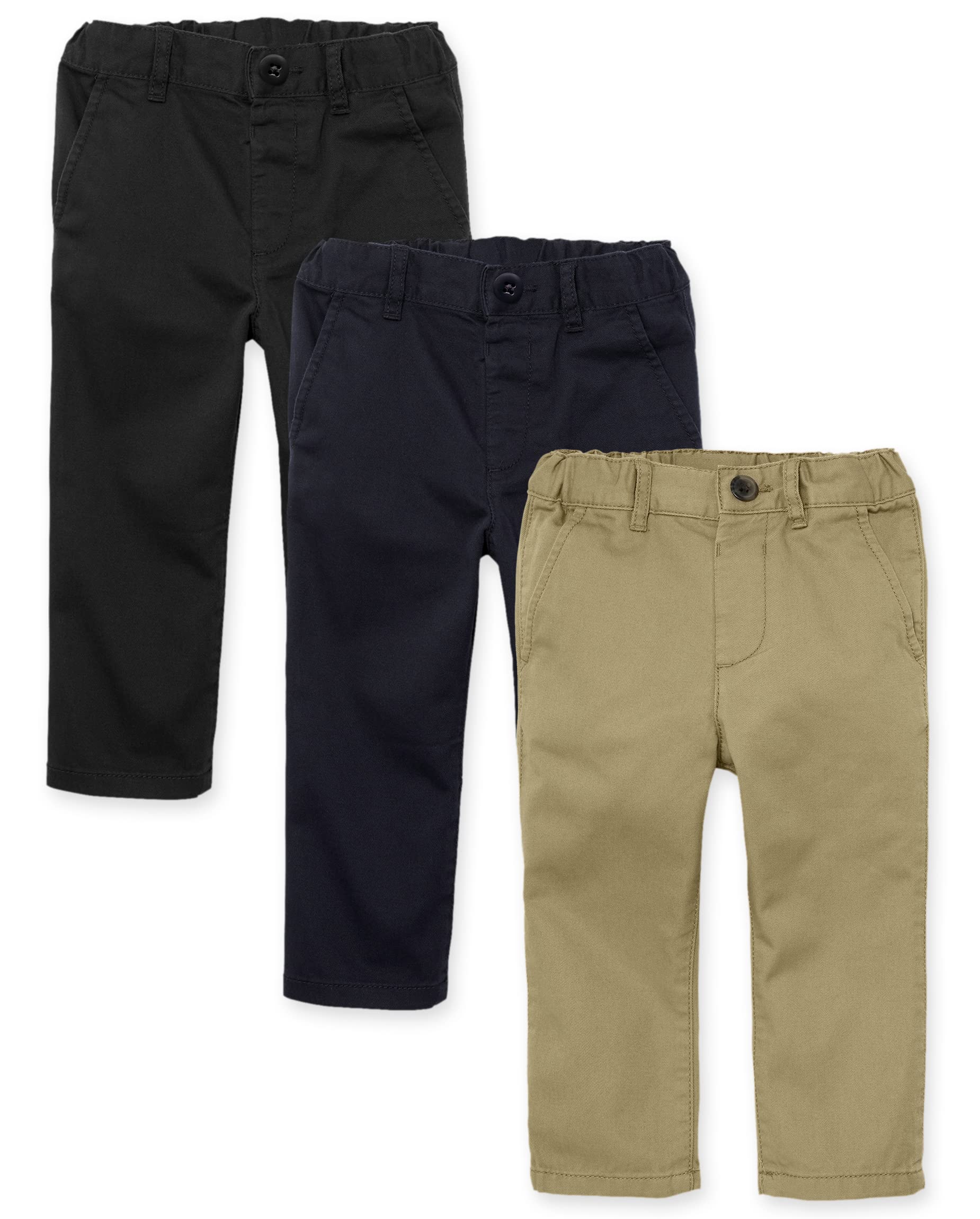 The Children's Place Baby Boys Skinny Chino Pants - Comfortable Stretch Fit Toddler Pants for Playdates & Preschool