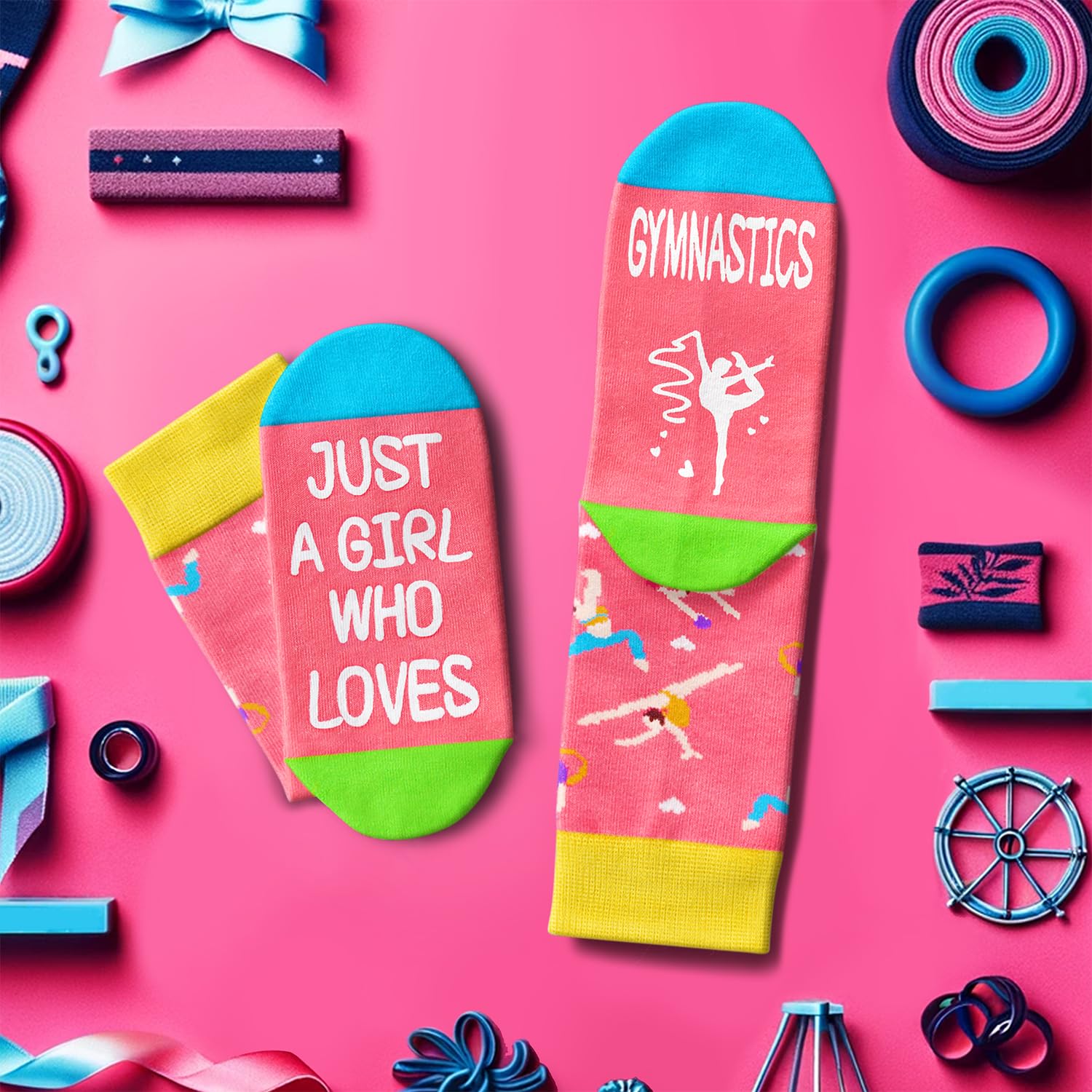 HappyPop Softball Volleyball Gymnastics Ballet Gifts for Girls Age 7-18 - Cute Soccer Socks for Kids | Perfect for Sports Practice, Dance Class & Birthday Presents