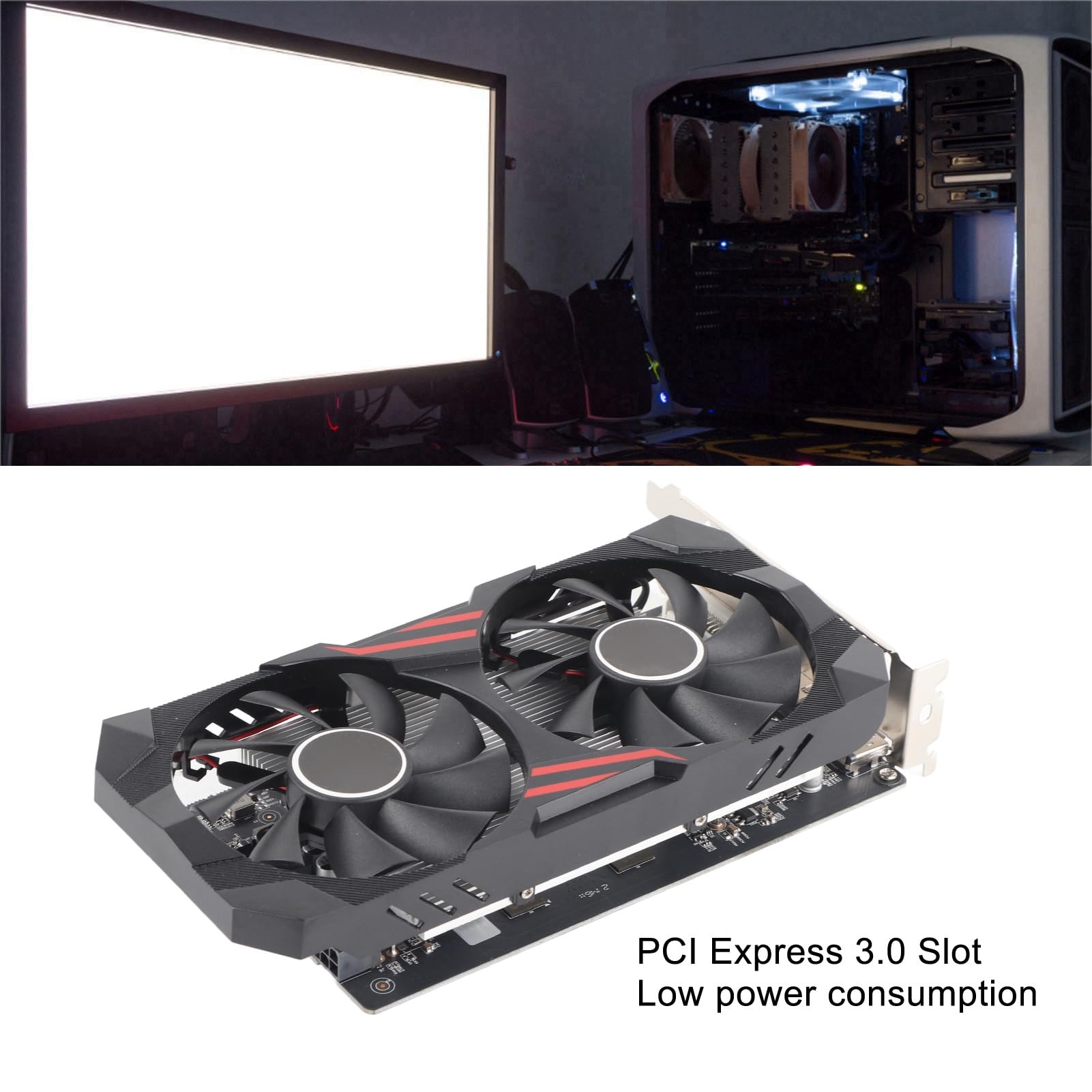 NVIDIA GeForce GTX 1050 Ti 4GB GDDR5 128-bit Gaming Graphics Card - PCIe 3.0 x16, Dual Fan Cooling, DVI & HDMI - High Performance GPU for PC Gaming, Video Editing & 4K Streaming