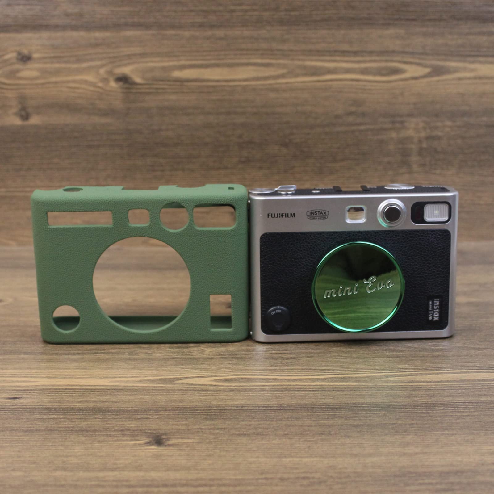 Rieibi Silicone Protective Case for Fujifilm Instax Mini EVO Instant Camera - Soft Rubber Lightweight Cover - Shockproof & Scratch Resistant - Perfect for Travel, Parties & Everyday Use (Green)