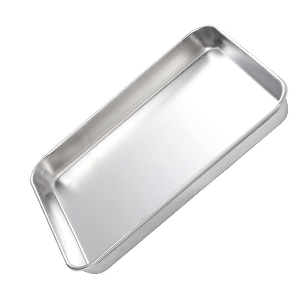 DOITOOL Stainless Steel Baking Sheet Pan - 12x16 Inch Rectangular Cookie Tray for Toaster Oven, Fruitcake, Cookies | Durable Metal Bakeware for Kitchen Cooking, Baking & Serving | Perfect for Parties, Tea Time & Holiday Desserts
