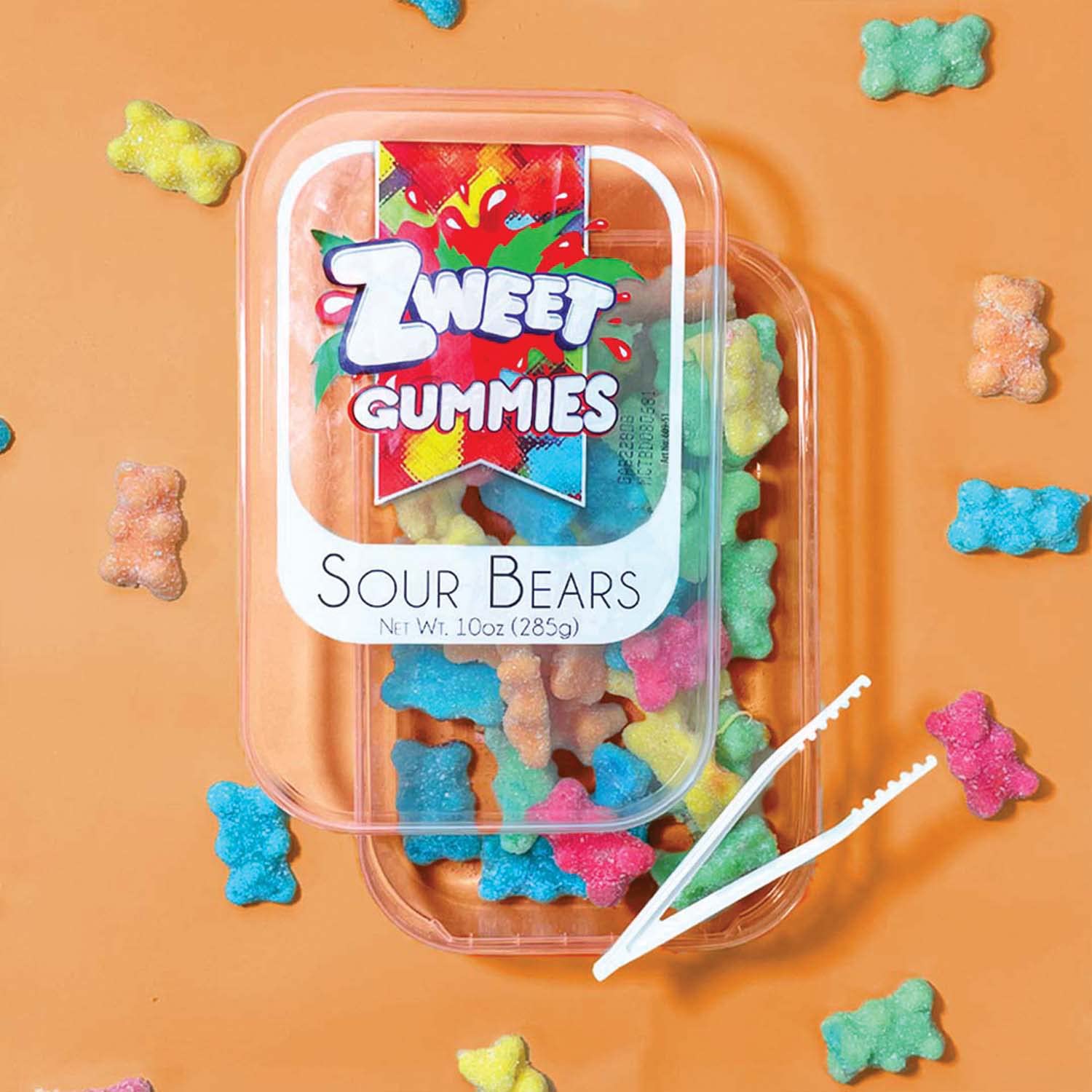 Sour Gummy Bears Candy 10oz - Kosher & Halal - Resealable Pack for Snacking