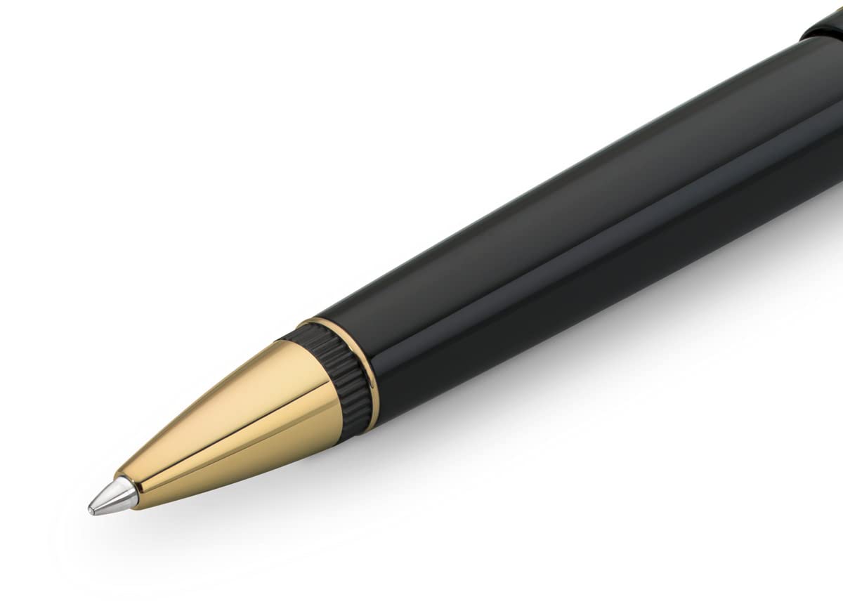 Kaweco DIA2 Gold Retractable Ballpoint Pen with Standard G2 Refills - Premium Acrylic Ball Pen (14cm) in Elegant Tin Box - Perfect for Office, School & Gift Giving