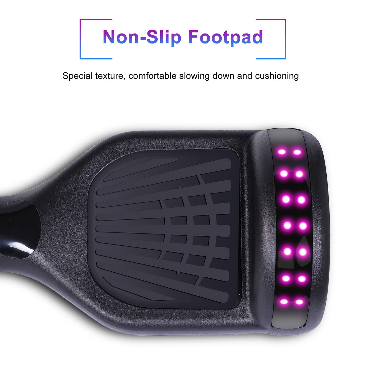 SISIGAD Hoverboard for Kids Ages 6-12 - Bluetooth Speaker & 6.5