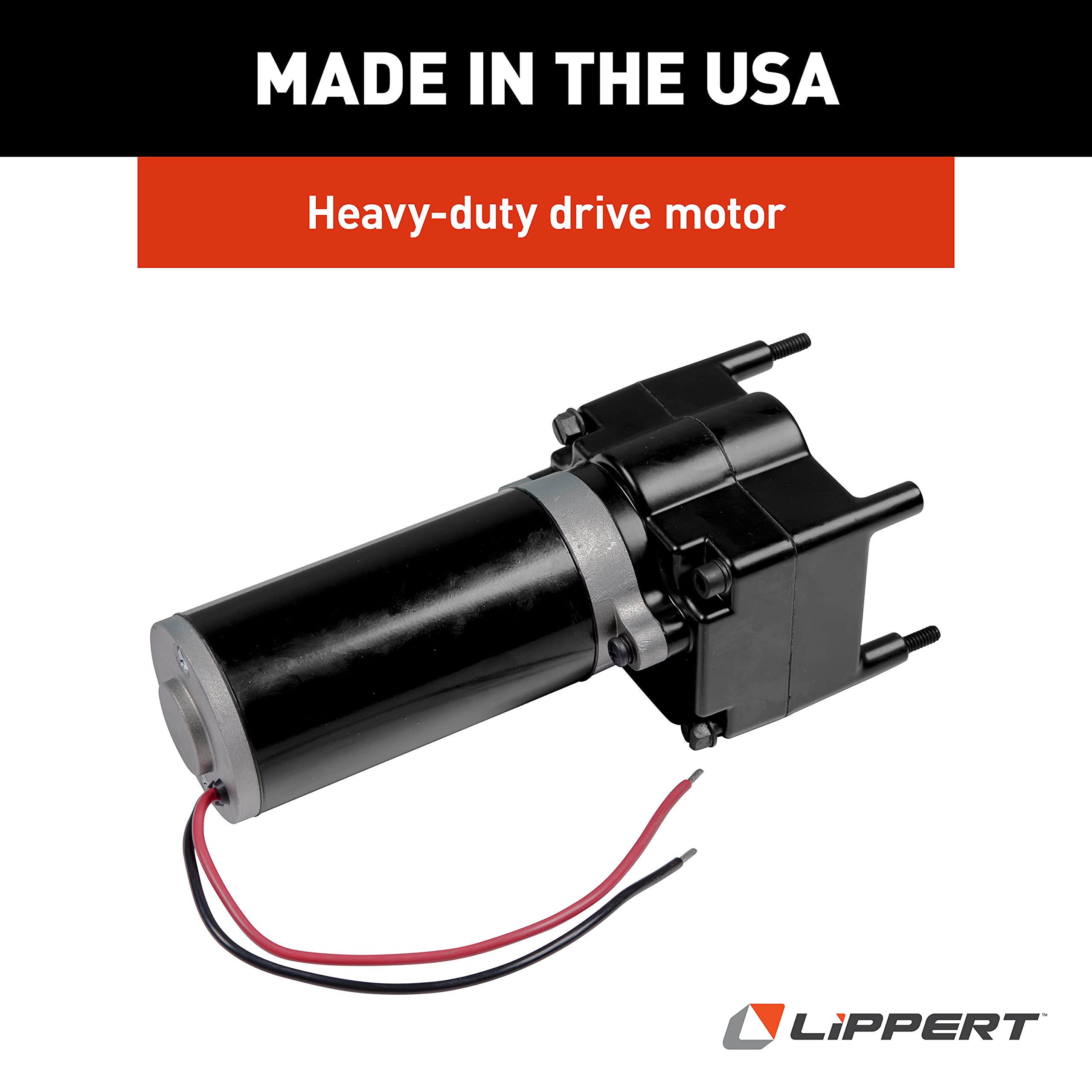 Lippert Ground Control 2.0 Replacement RV Electric Automatic Leveling System Heavy-Duty Drive Motor with Clutch, 5,430 RPM - 241795 | Compatible with Most RV Models | Perfect for Camping, Travel Trailers & Motorhomes
