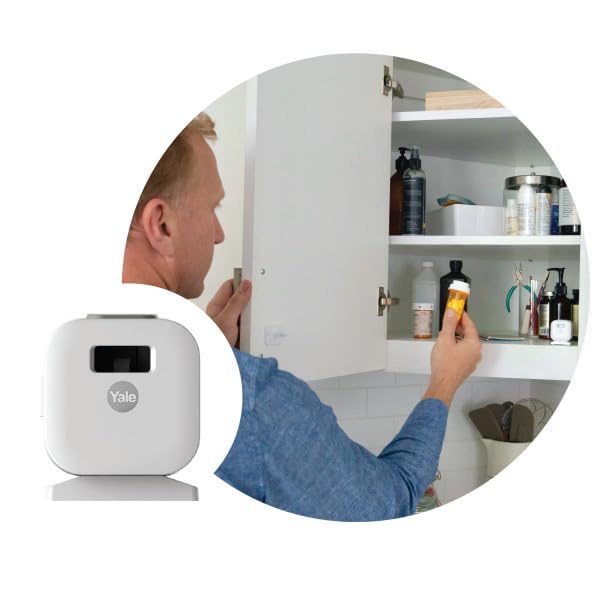 Yale Smart Cabinet Lock - Keyless & Magnetic-Free Secure Lock for Medicine, Liquor & Cleaning Supply Cabinets | Childproof & Phone/Apple Watch Access | Perfect for Home, Office & Child Safety