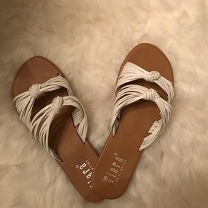 Vanessa Women's White Sandals - Comfortable Summer Beach Shoes for Walking, Travel & Casual Outfits