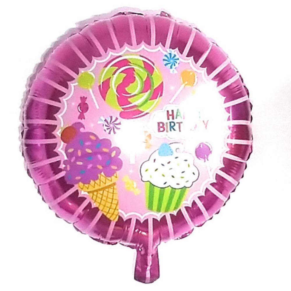 18 Inch Happy Birthday Foil Mylar Helium Balloons - 6 Piece Set for Birthday Party Decorations | Aluminum Balloons for Baby Shower, Graduation, Anniversary & Special Events