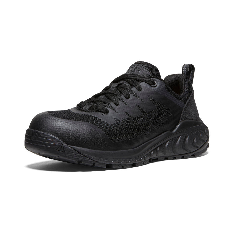 Women's Arvada ESD Work Sneakers with Carbon Toe - Black/Black | Slip-Resistant & Comfortable for Nurses, Warehouse & Industrial Workers