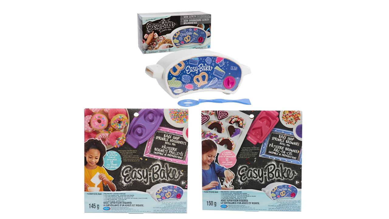 Easy-Bakes Ultimate Electric Oven Playset with Sprinkle Brownies & Doughnuts Refill Mix - Kids Baking Toy Set for Ages 8+ | Fun Birthday Gift & Pretend Play Kitchen Accessory for Girls & Boys